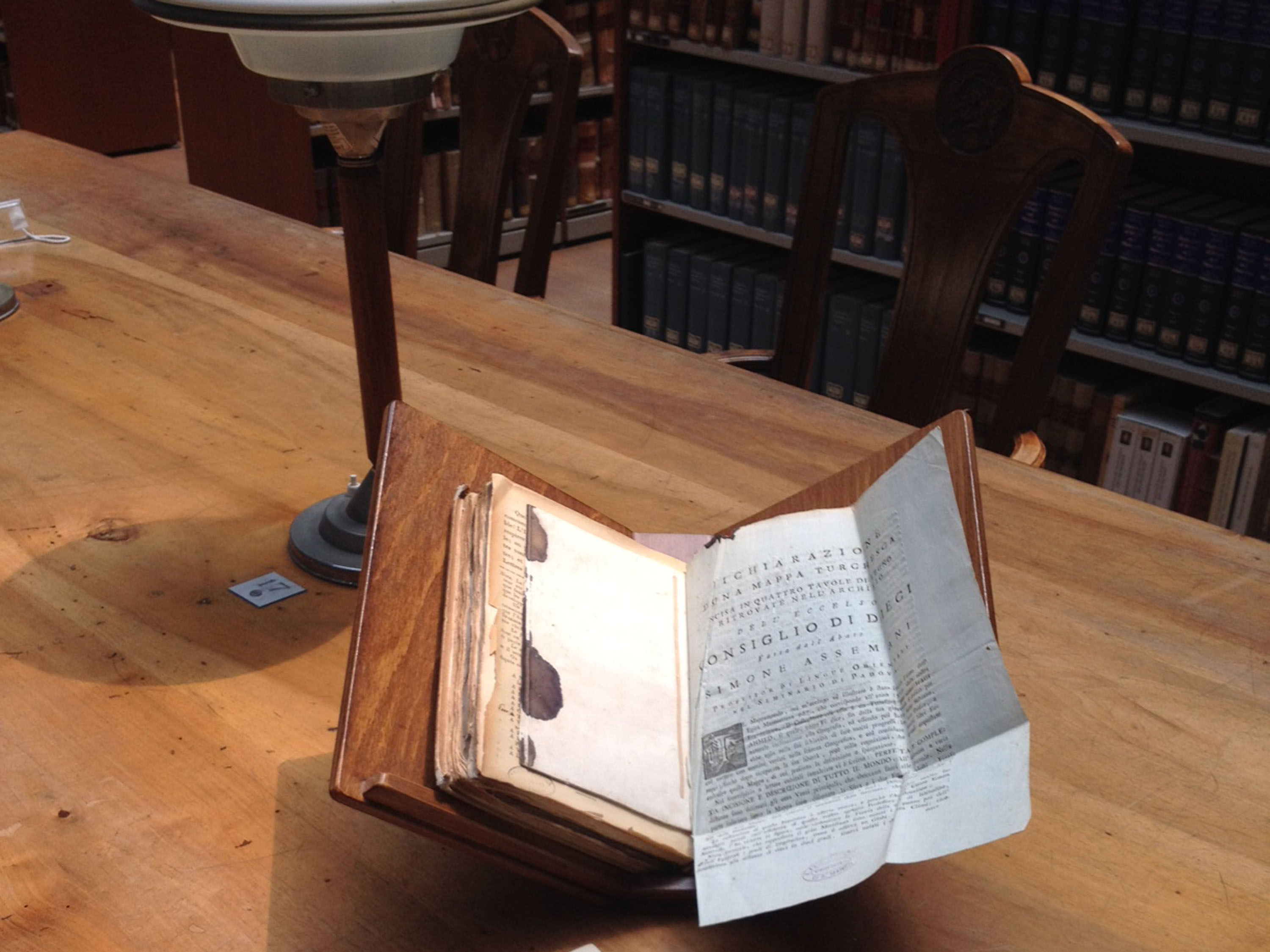 Copia della dichiarazione dell'abate Assemani